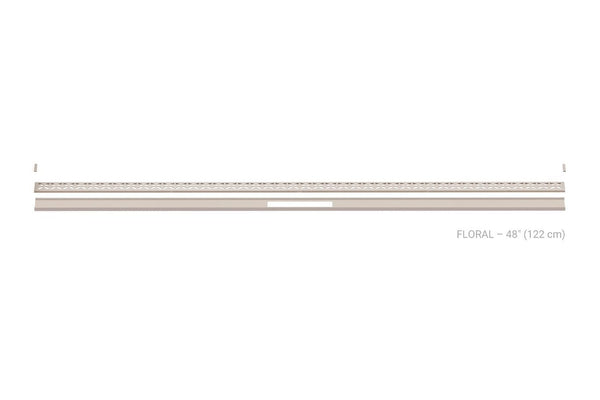Schluter Kerdi Line Vario Linear Drain Grate and Channel Assembly 48" Floral