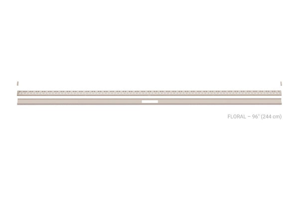 Schluter Kerdi Line Vario Linear Drain Grate and Channel Assembly 96" Floral