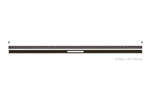 Schluter Kerdi Line Vario Linear Drain Grate and Channel Assembly 48" Floral