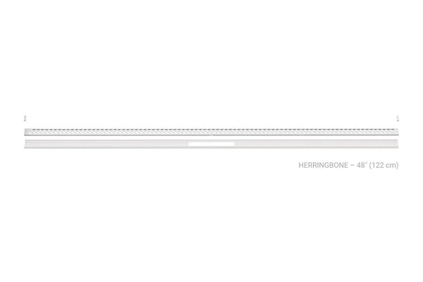 Schluter Kerdi Line Vario Linear Drain Grate and Channel Assembly 48" Herringbone