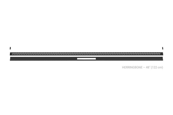 Schluter Kerdi Line Vario Linear Drain Grate and Channel Assembly 48" Herringbone