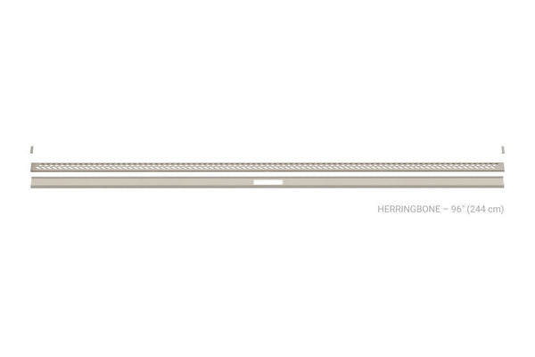 Schluter Kerdi Line Vario Linear Drain Grate and Channel Assembly 96" Herringbone