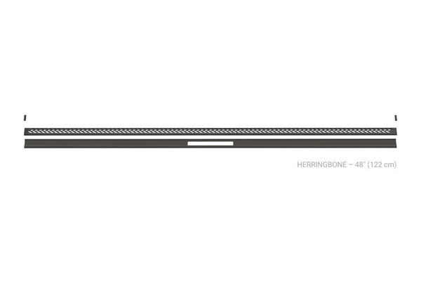 Schluter Kerdi Line Vario Linear Drain Grate and Channel Assembly 48" Herringbone