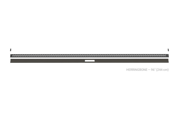 Schluter Kerdi Line Vario Linear Drain Grate and Channel Assembly 96" Herringbone