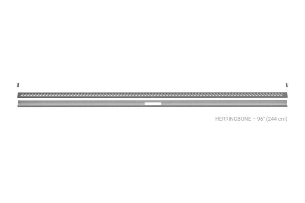 Schluter Kerdi Line Vario Linear Drain Grate and Channel Assembly 96" Herringbone
