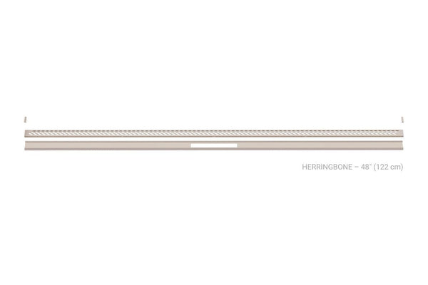 Schluter Kerdi Line Vario Linear Drain Grate and Channel Assembly 48" Herringbone
