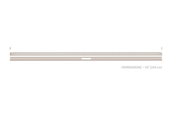 Schluter Kerdi Line Vario Linear Drain Grate and Channel Assembly 96" Herringbone