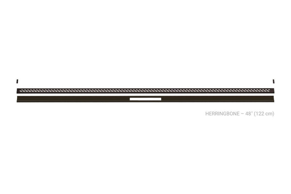 Schluter Kerdi Line Vario Linear Drain Grate and Channel Assembly 48" Herringbone