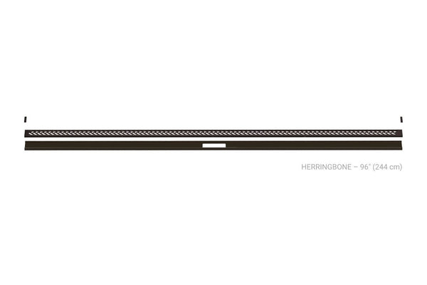Schluter Kerdi Line Vario Linear Drain Grate and Channel Assembly 96" Herringbone