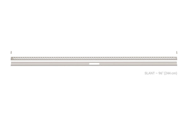 Schluter Kerdi Line Vario Linear Drain Grate and Channel Assembly 96" Slant