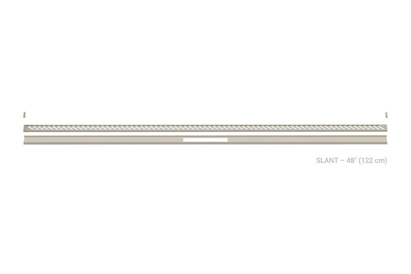 Schluter Kerdi Line Vario Linear Drain Grate and Channel Assembly 48" Slant