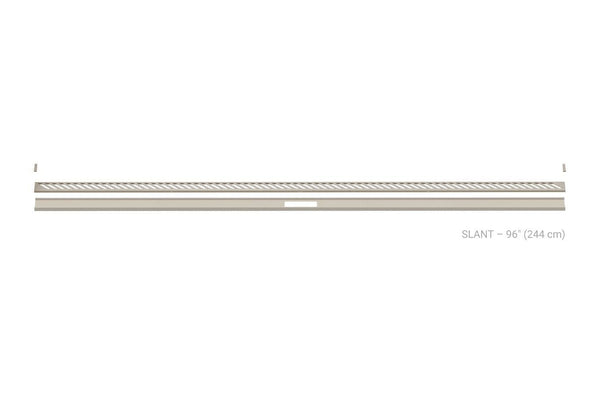 Schluter Kerdi Line Vario Linear Drain Grate and Channel Assembly 96" Slant