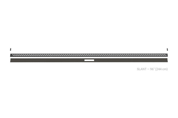 Schluter Kerdi Line Vario Linear Drain Grate and Channel Assembly 96" Slant