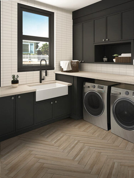 Daltile Saddle Brook Oak Trail SD13 6"x36" Room Scene