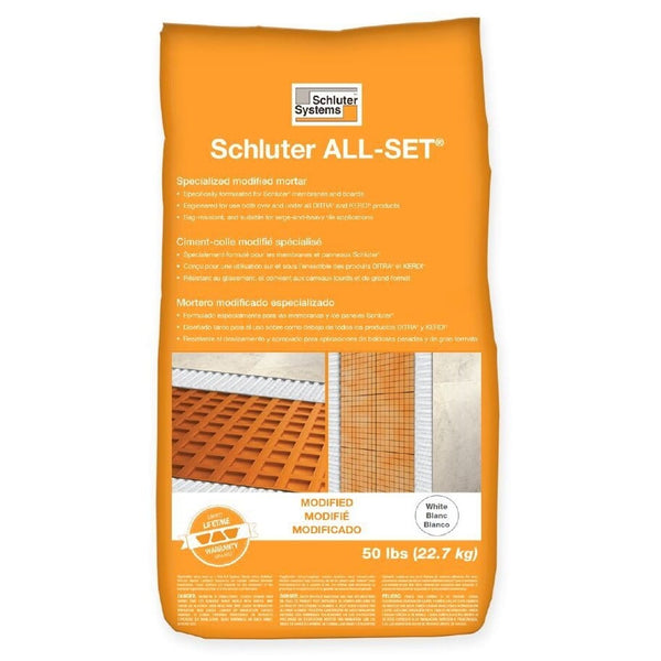 Schluter ALL-SET Modified Thin-Set Mortar - 50 lb White Product Photo