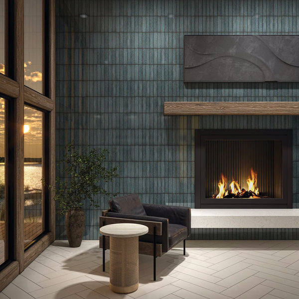 Daltile Iridescent Isles Seaweed 2"x9" Room Scene