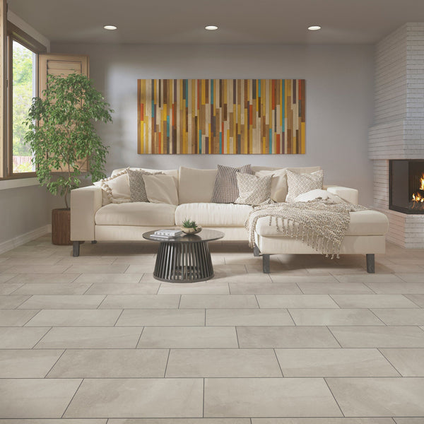 Daltile Slate Attache Meta Light Gray SA06 12"x24" Room Scene