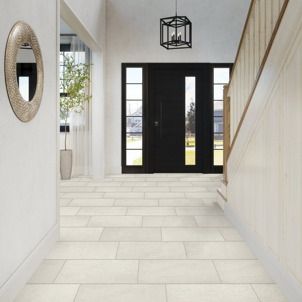 Daltile Slate Attache Meta White SA04 12"x24" Room Scene