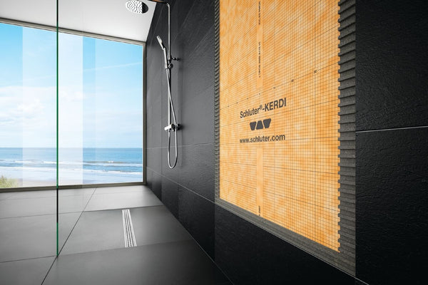 Schluter Kerdi Waterproofing Membrane 3'3" X 66' = 215 Sqft Behind Wall Example 