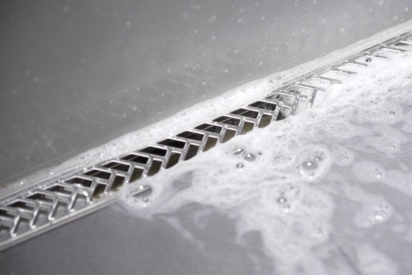 Schluter Kerdi Line Vario Linear Drain Grate and Channel Assembly 48" Herringbone