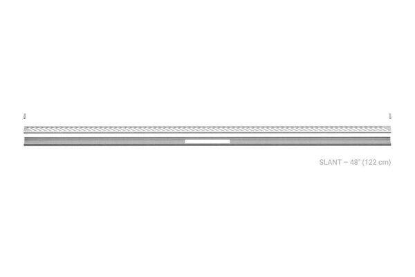 Schluter Kerdi Line Vario Linear Drain Grate and Channel Assembly 48" Slant