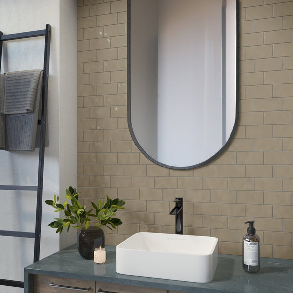 Daltile Artigiano Venice Statue AR96 Wall Tile 3"x6" Room Scene