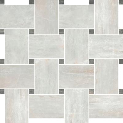 Paramount Tile Fossil Perla 12" x 12" Semi-Polished Basket Weave Mosaic