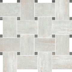 Paramount Tile Fossil Perla 12" x 12" Semi-Polished Basket Weave Mosaic