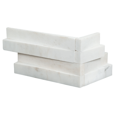 MSI Ledgestone Veneer - Cosmic White 3D Wave Corner - Splitface