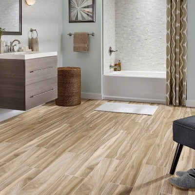Aspenwood Porcelain Tile Collection Amber - 9"x48" - FloorLife