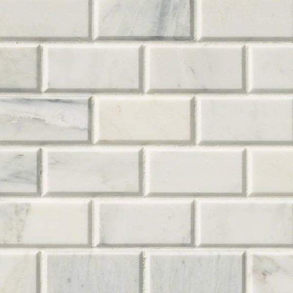 Marble Tile Collection Arabescato Carrara Subway Tile 2"x4" - FloorLife