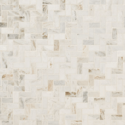 MSI Arabescato Venato White Herringbone