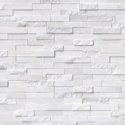 MSI Ledgestone Veneer - Arctic White Multi Finish Panel - Split Face