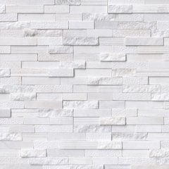 MSI Ledgestone Veneer - Arctic White Multi Finish Panel - Split Face