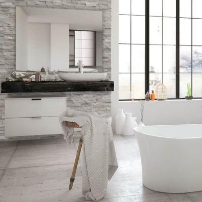 Realstone Systems Ledgestone Berkshire Buff Splitface Panel 6"x24"