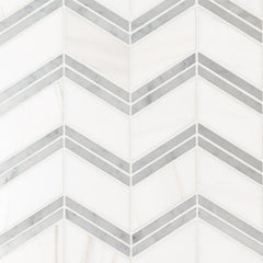Marble Tile Collection Bianco Dolomite Cheveron - FloorLife