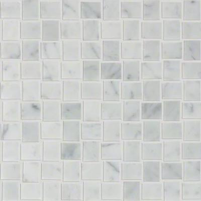 Shaw Tile Chateau Basket Weave Mosaic Bianco Carrara 12x12