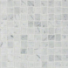 Shaw Tile Chateau Basket Weave Mosaic Bianco Carrara 12x12