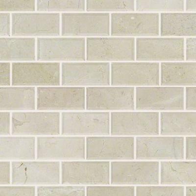 Shaw Tile Chateau 2x4 Beveled Edge Mosaic Crema Marfil 12x12