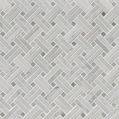 Marble Tile Collection Carrara White Basketweave Pattern - FloorLife