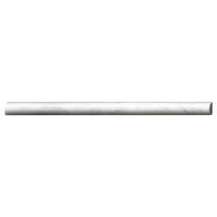 Marble Tile Collection Carrara White Pencil Molding - FloorLife