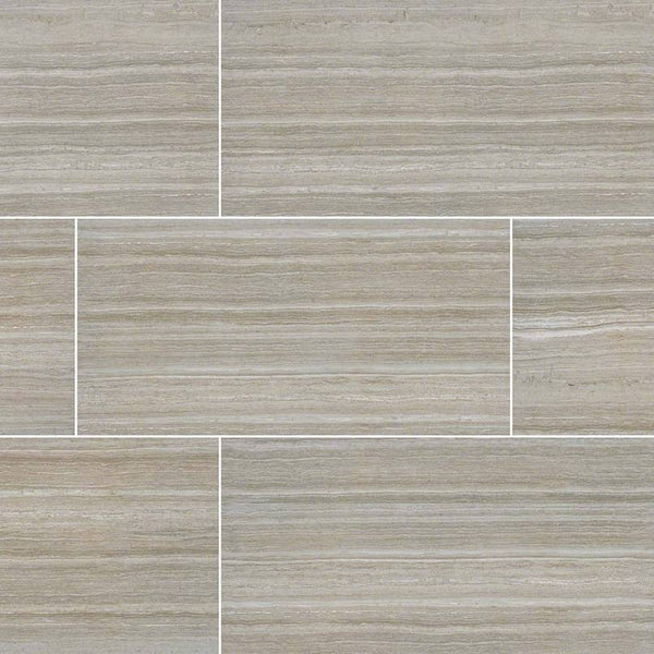Essentials Ceramic Tile Collection Charisma Silver - 12"x24" - FloorLife