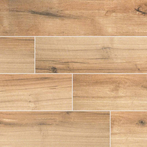Palmetto Porcelain Tile Collection Cognac- 6"x36" - FloorLife
