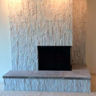 Realstone Systems Collection White Birch Ledgestone Splitface End 6"x24"
