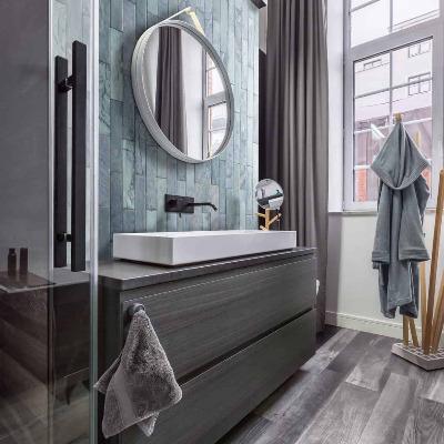 Realstone Systems Erin Adams Tempered Blue Opal Tile 3"x11.75"