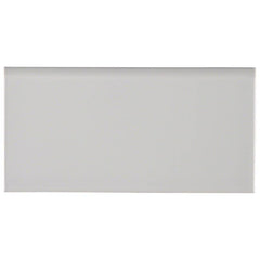 Domino Ceramic Tile Collection Gray Glossy Bull Nose- 3"x6" - FloorLife