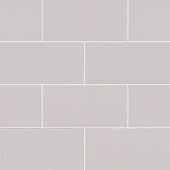 Domino Ceramic Tile Collection Gray Glossy Subway Tile - 3"x6" - FloorLife