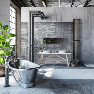 Realstone Systems Erin Adams Tempered Gunmetal Glazed Tile 3"x11.75"