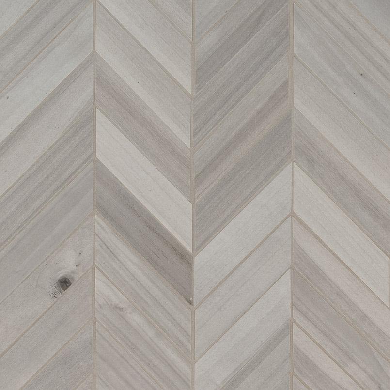 Havenwood Porcelain Tile Collection Platinum Wood Chevron - 12"x15" - FloorLife