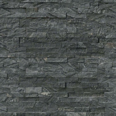 MSI Ledgestone Veneer - GLACIAL BLACK PANEL - Splitface - FloorLife